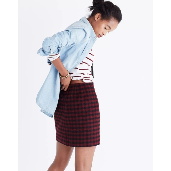 Madewell Buffalo Check Upstate Mini Skirt - Picture 1 of 7